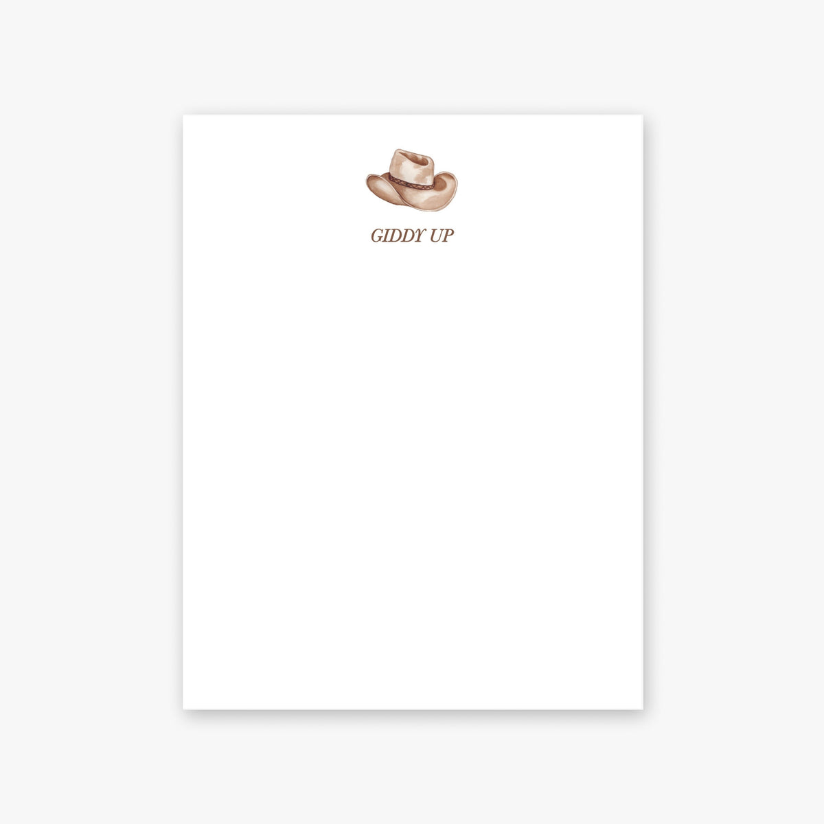 "Giddy Up" Icon Notepad