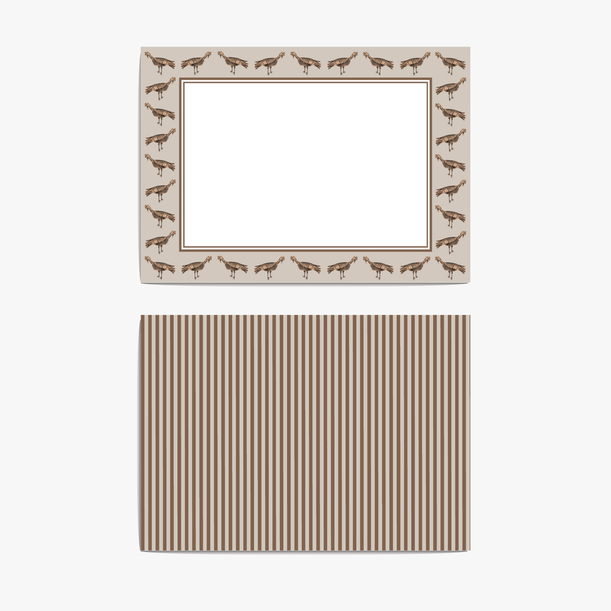 Tonal Turkeys Notelets in Chestnut