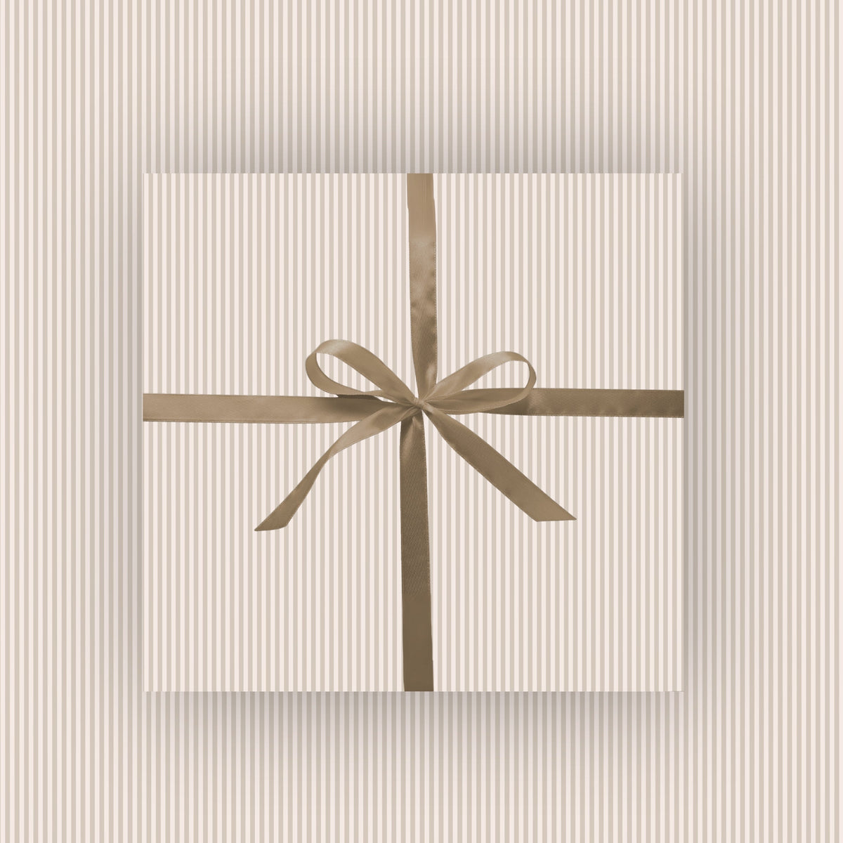 Tan Pinstripe Wrapping Paper