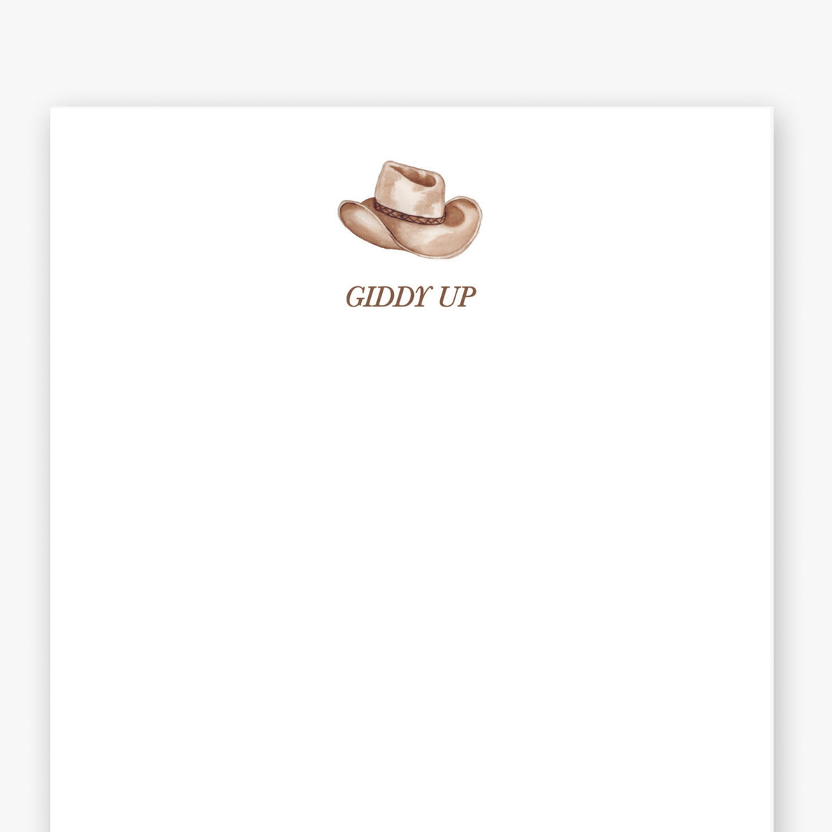 "Giddy Up" Icon Notepad