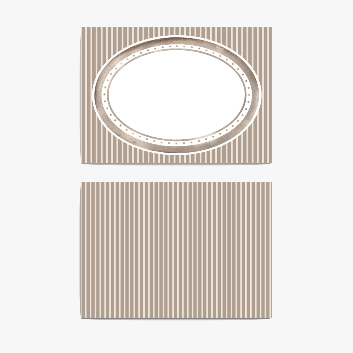 Tan Oval Notelets
