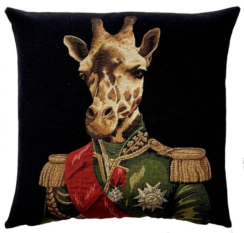 Tapestry Giraffe Pillow Cover
