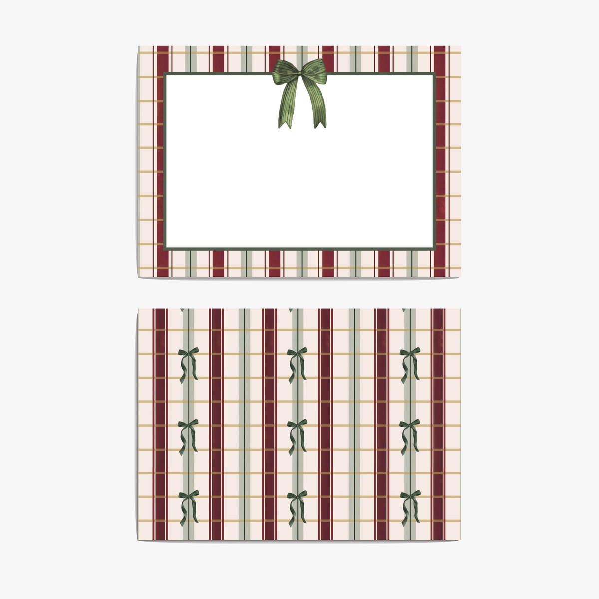 Plaid Bow Notelets