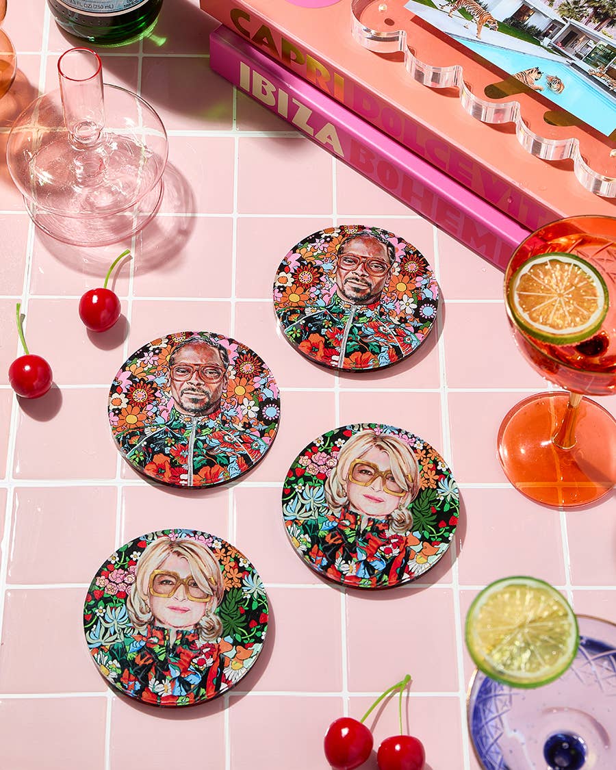 Best Buds Acrylic Drink Coaster (set of 4 )