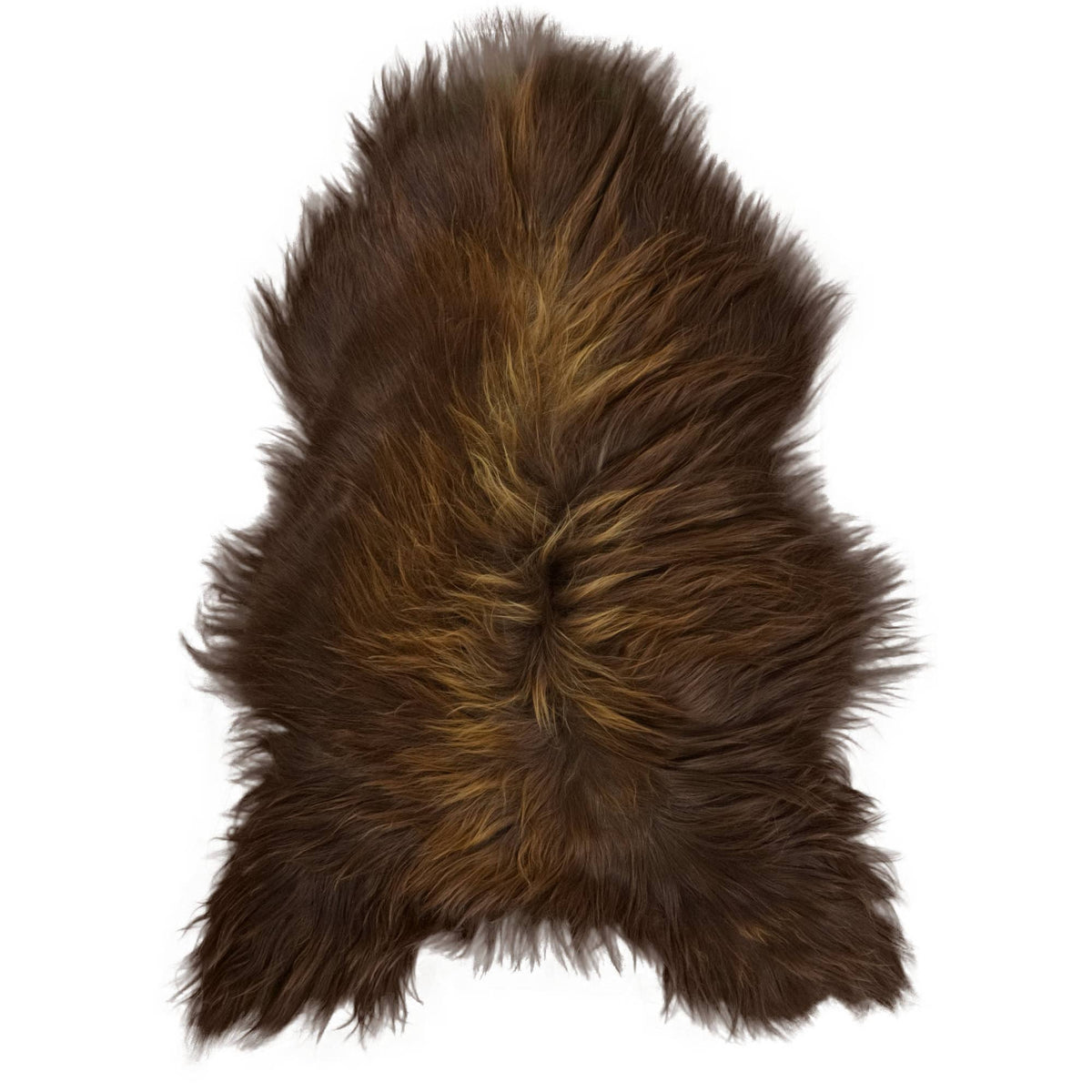 Icelandic Sheepskin -Brown Long Wool 90-100 cm