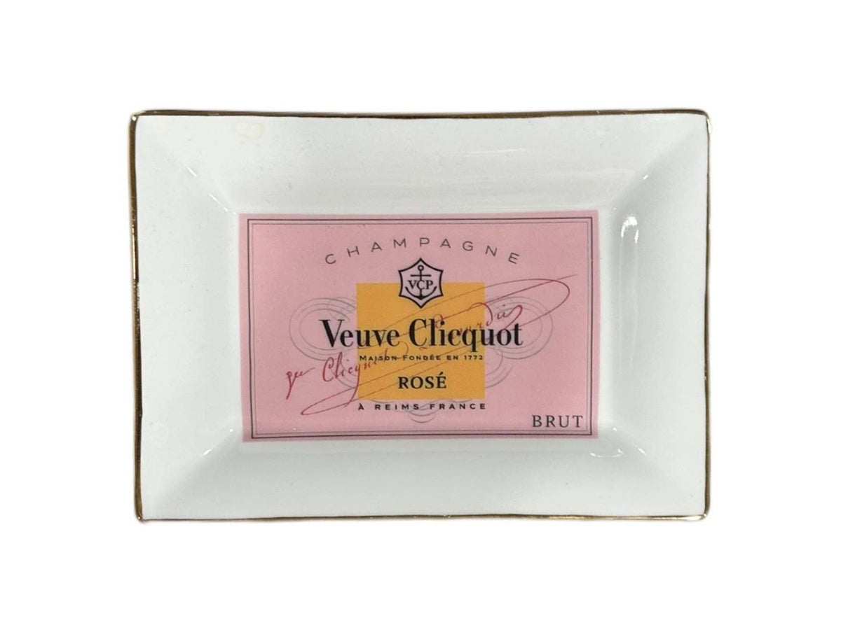 Trinket Tray- Champagne Label, Rose
