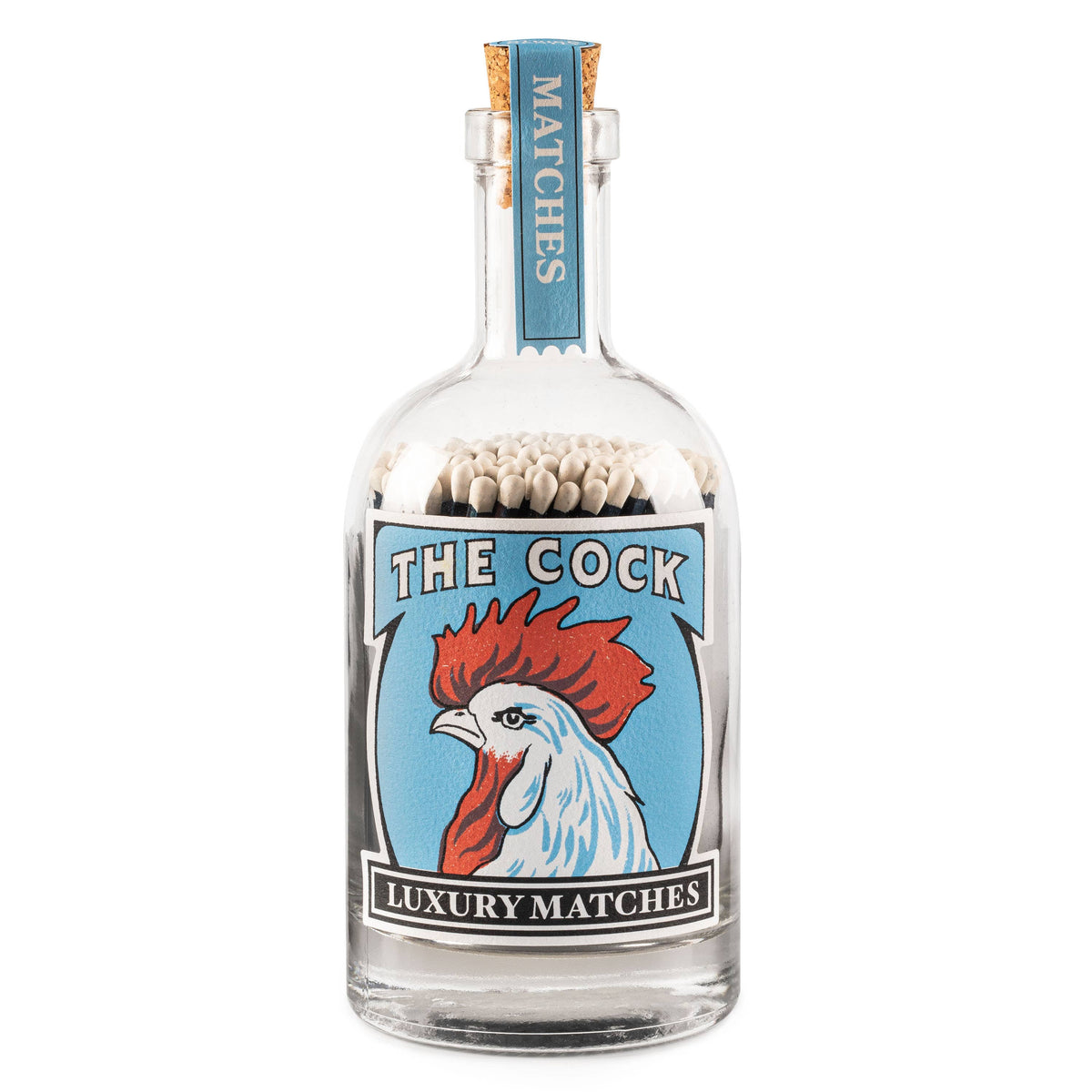 The Cock Glass Bottle - Safety Matches