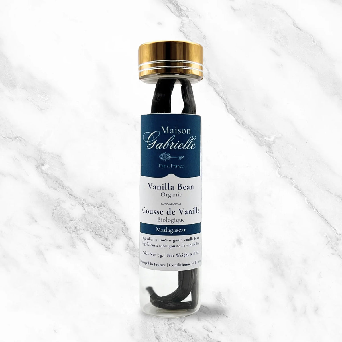 Maison Gabrielle- Vanilla Beans Glass Jar 5G