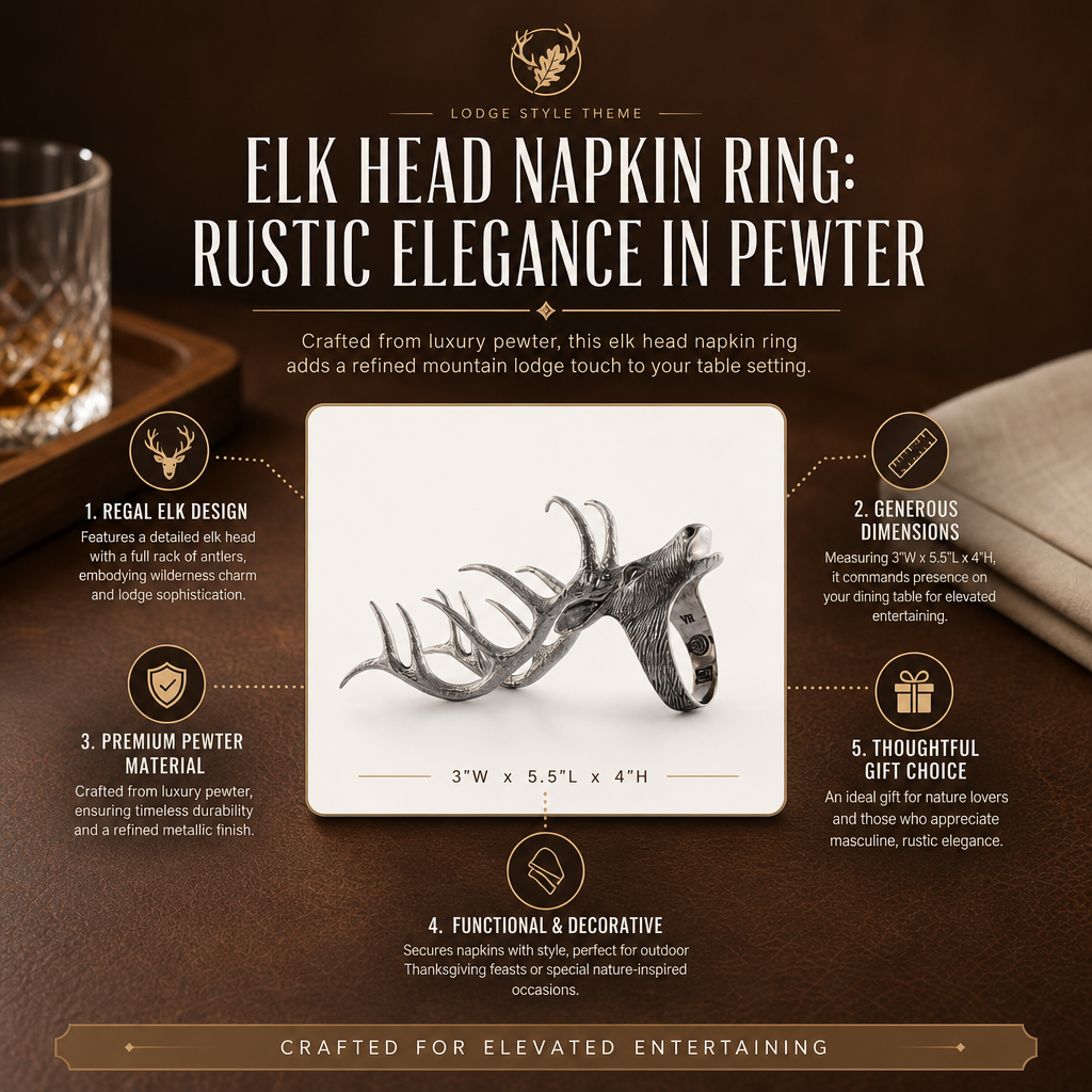 Elk Head Napkin Ring