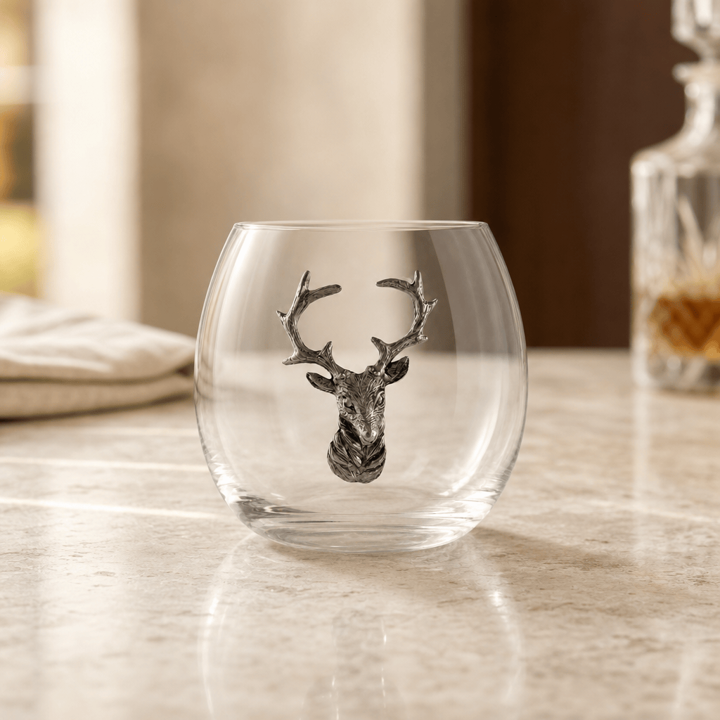 Elk / Deer Stemless Wine Glass