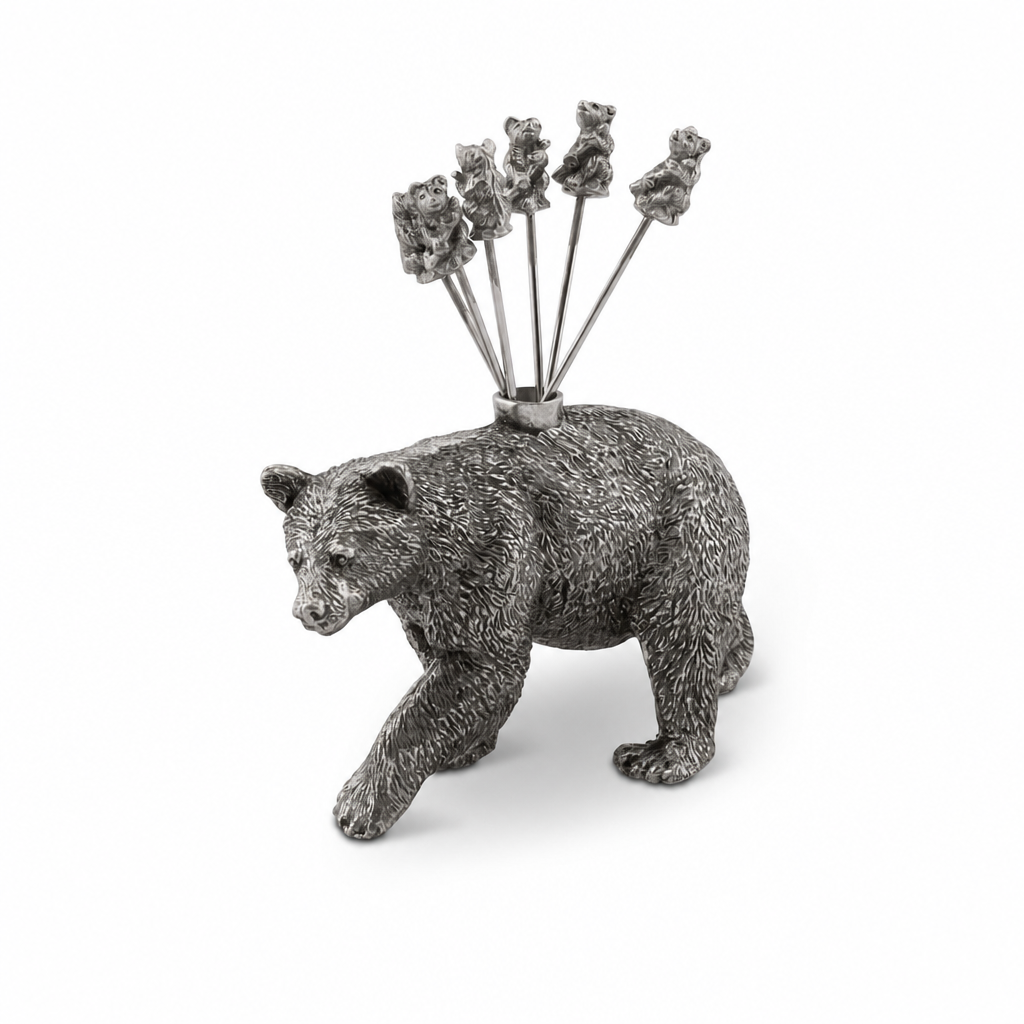 Pewter Black Bear Cheese Picks