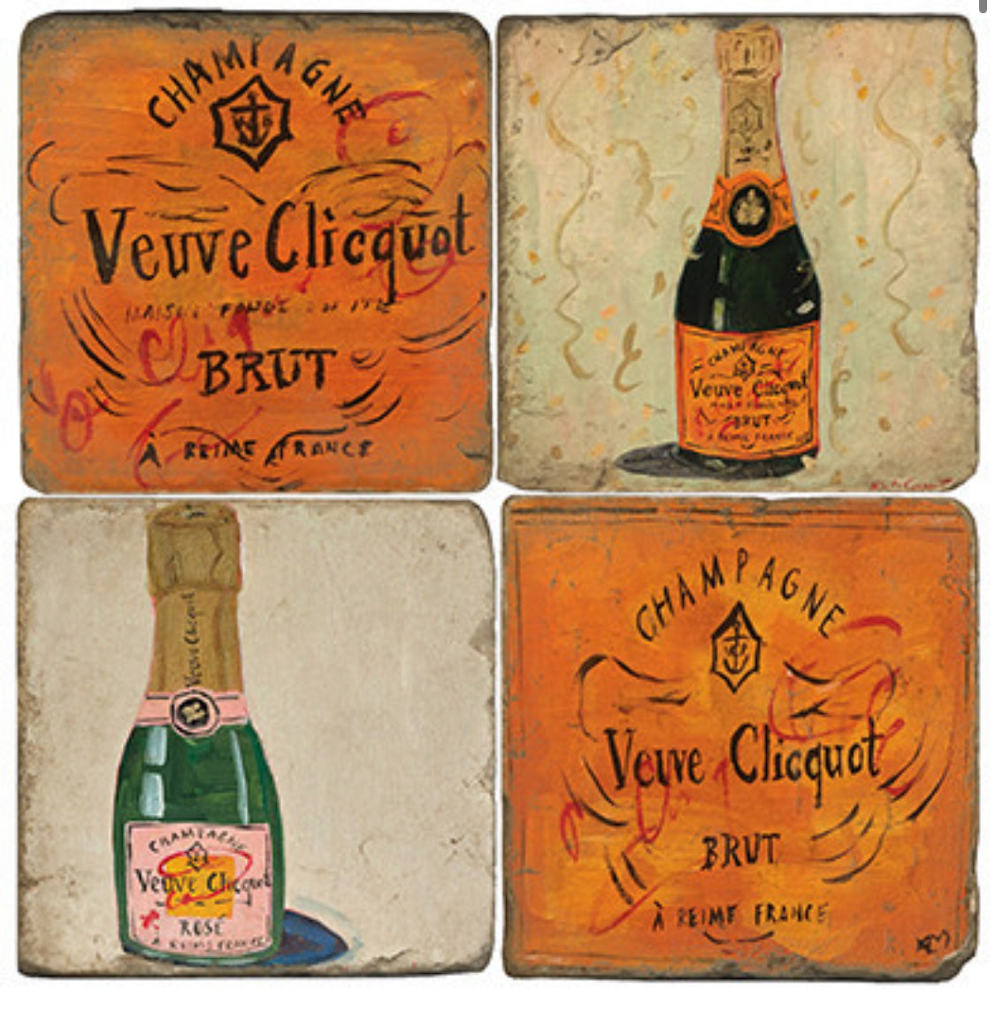 Pop that cork set of 4 coasters