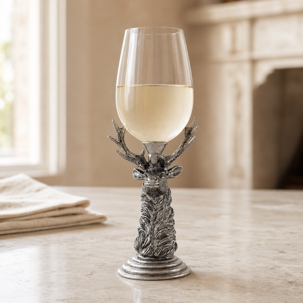 Pewter Elk Stemware