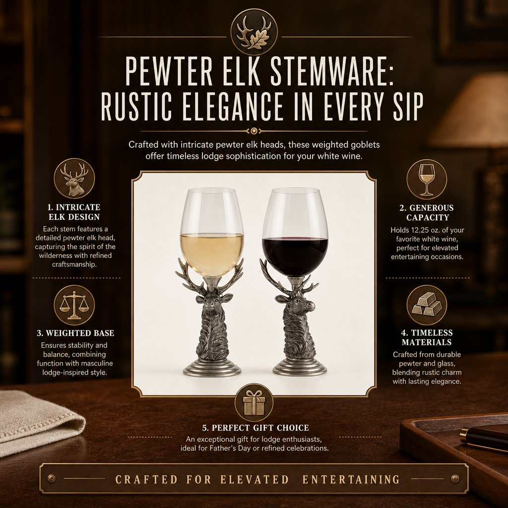 Pewter Elk Stemware