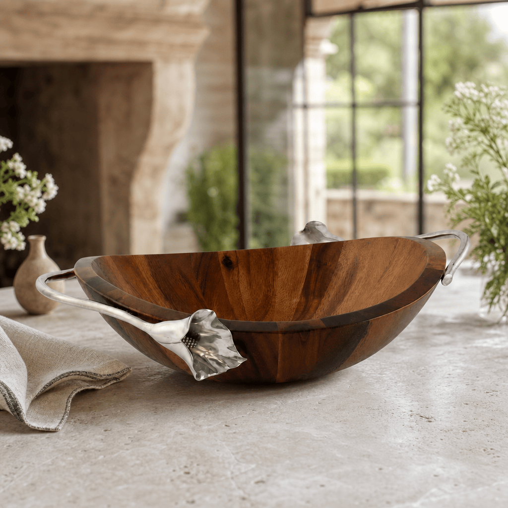 Lily Wood Salad Bowl