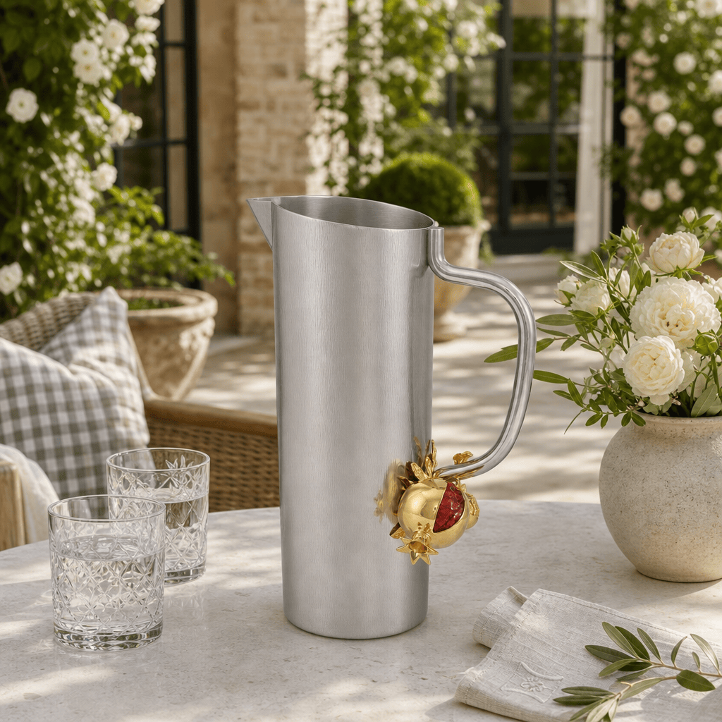 Gold Pomegranate Stainless Steel Pitcher