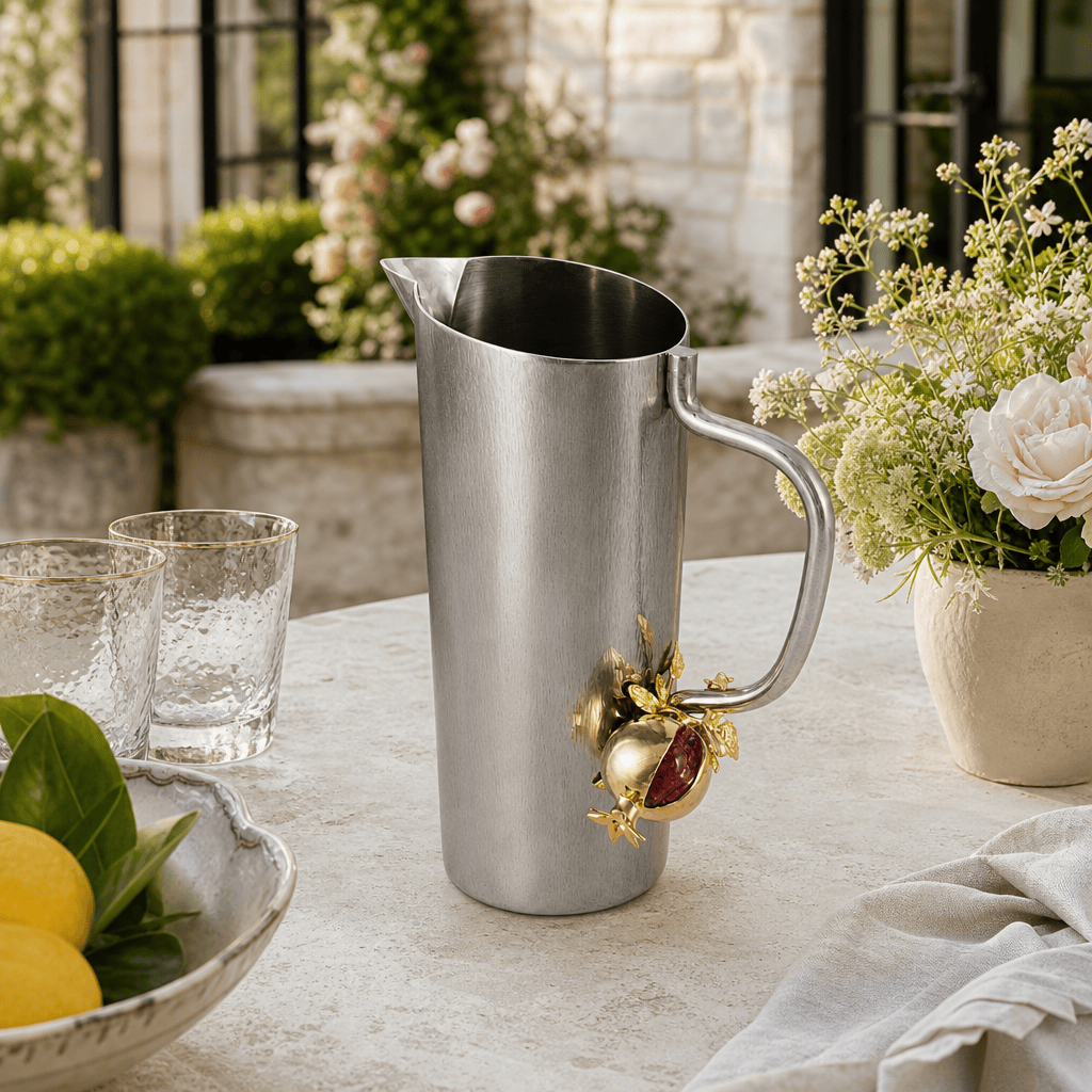 Gold Pomegranate Stainless Steel Pitcher