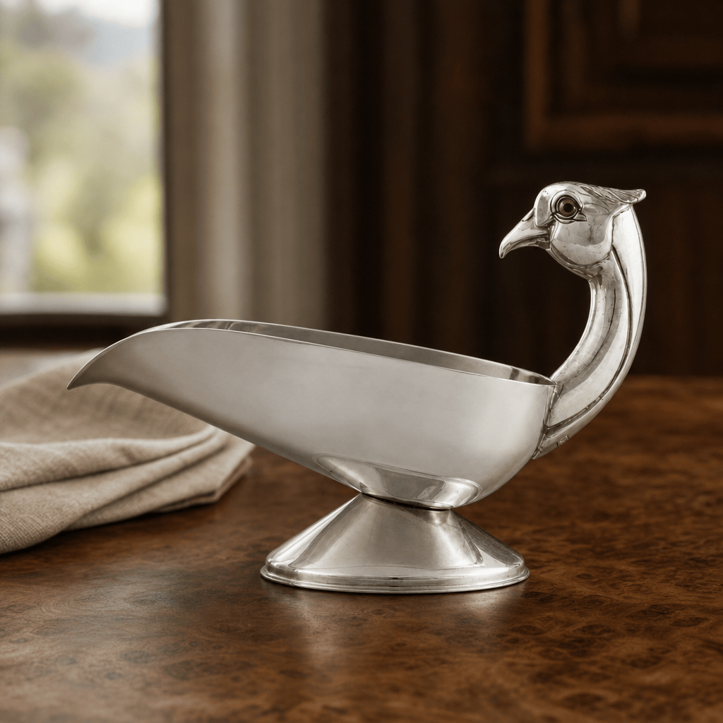 Pheasant Handle Stainless Steel Gravy / Sauce Server