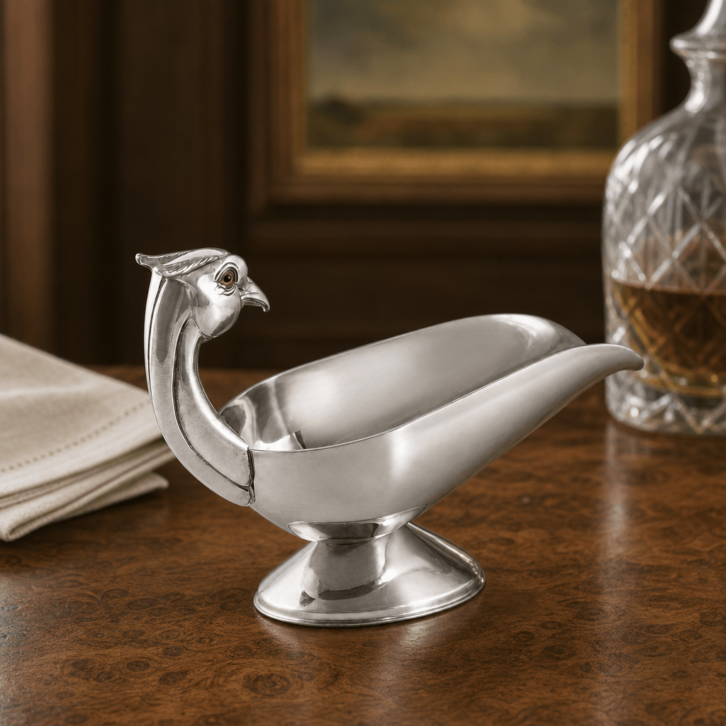Pheasant Handle Stainless Steel Gravy / Sauce Server