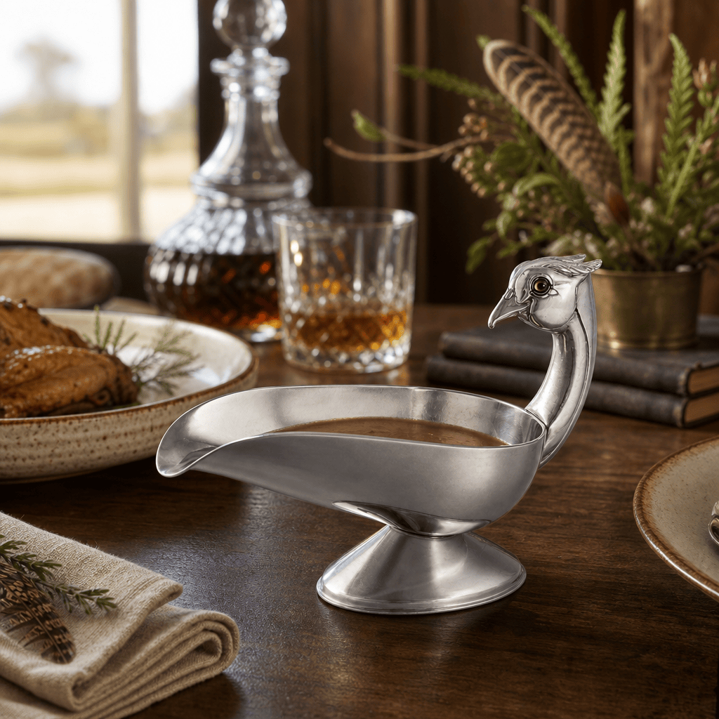 Pheasant Handle Stainless Steel Gravy / Sauce Server