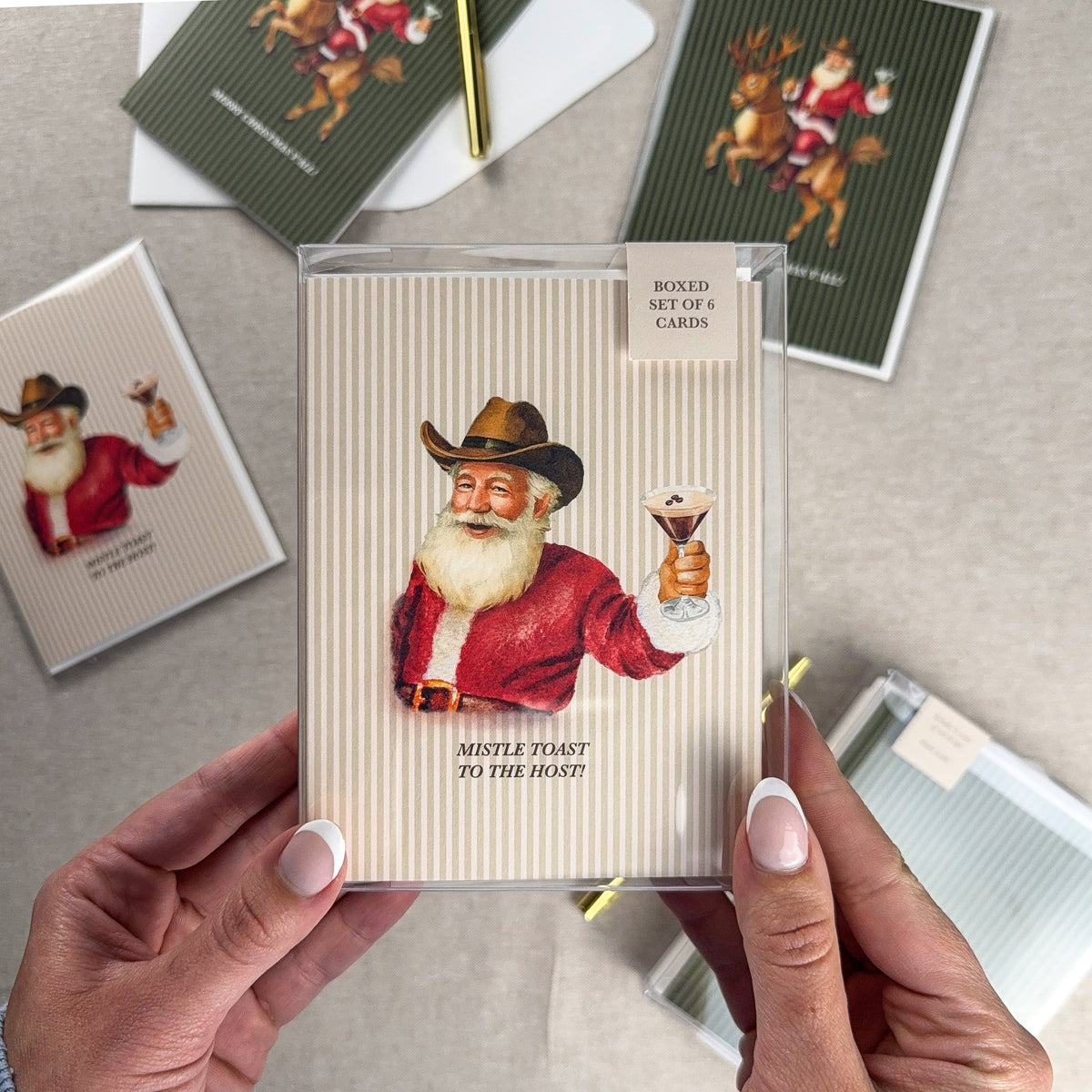"Mistle Toast to the Host" Greeting Card