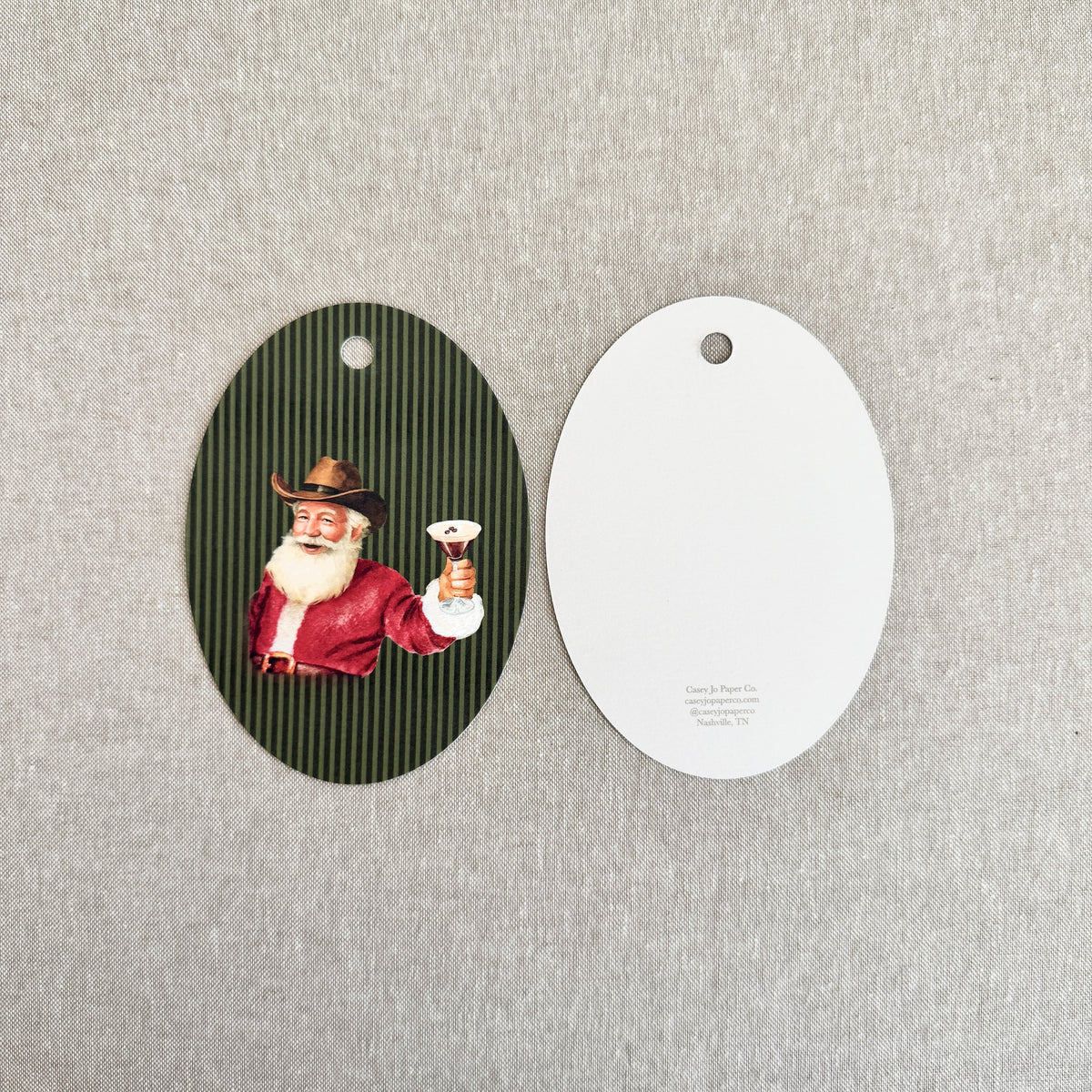 Oversized Gift Tags - Santa with Espresso Martini