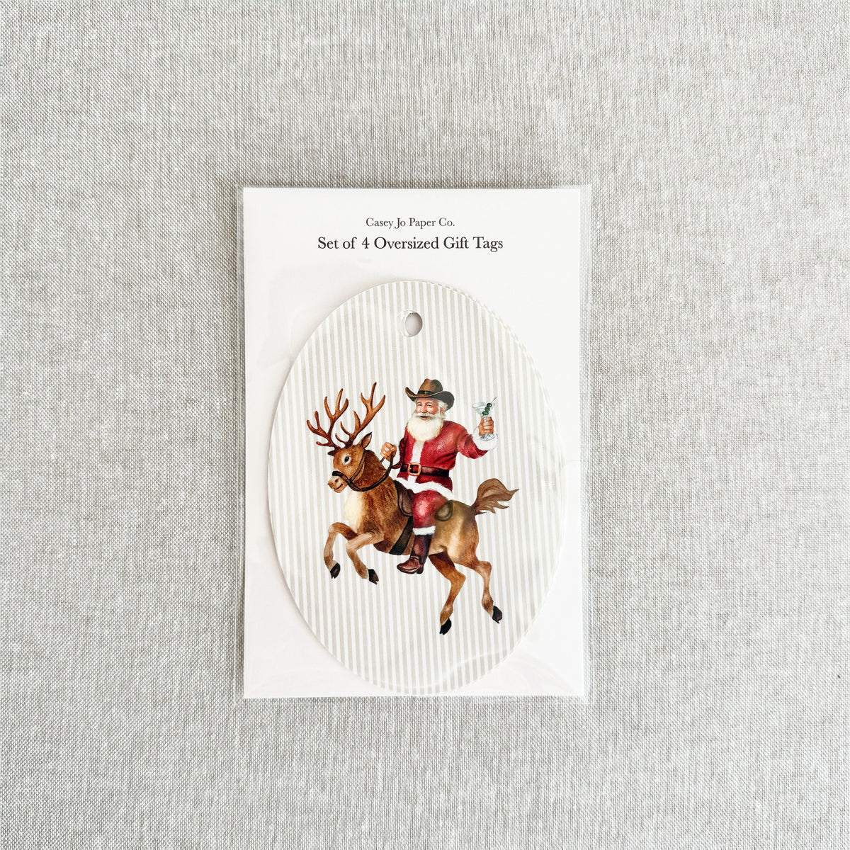 Oversized Gift Tags - Santa with Martini