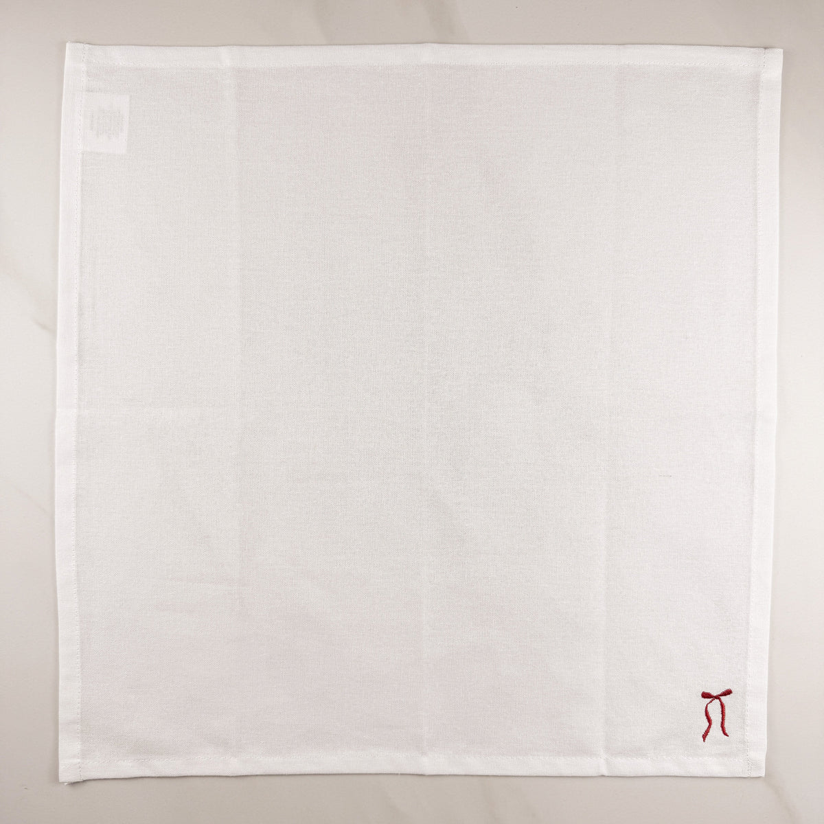 Bow Embroidered Dinner Napkins