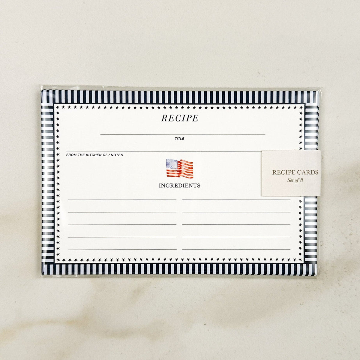 American Flag Recipe Cards