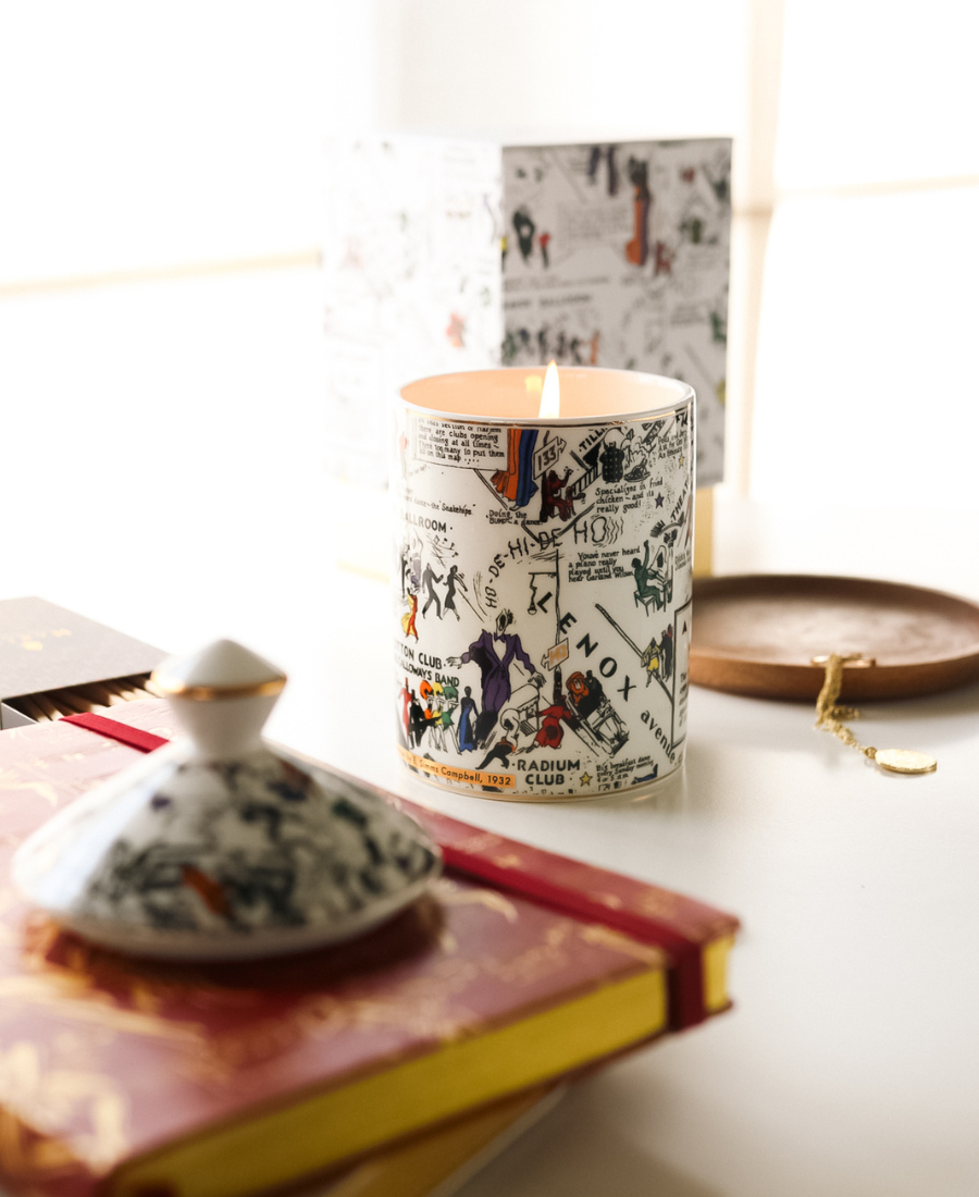 Langston Nightclub Map Ceramic Luxury Candle