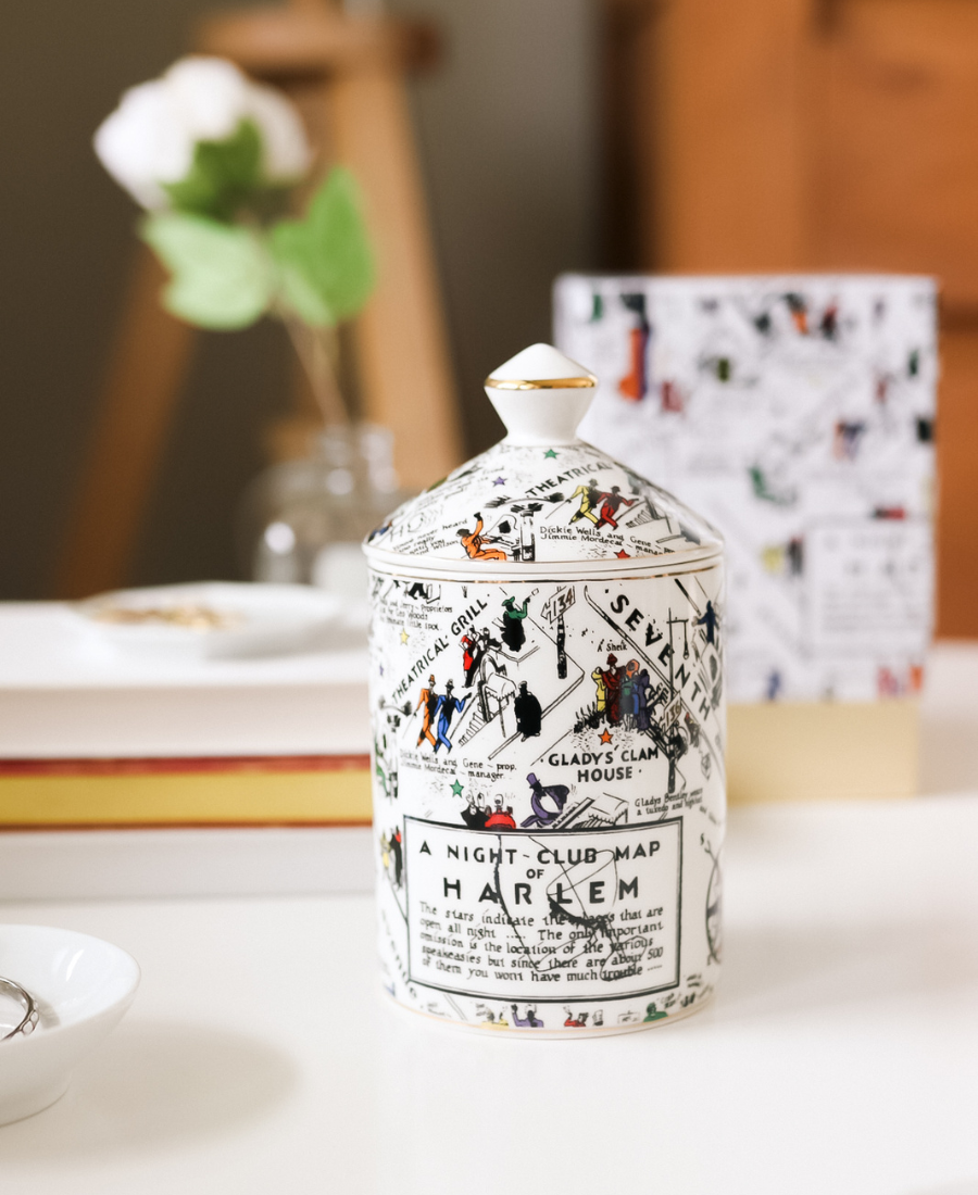 Langston Nightclub Map Ceramic Luxury Candle