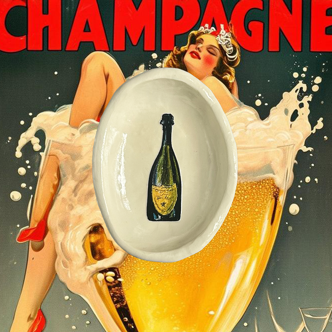 The Champagne Bottle Trinket Dish – Vineyard Collection