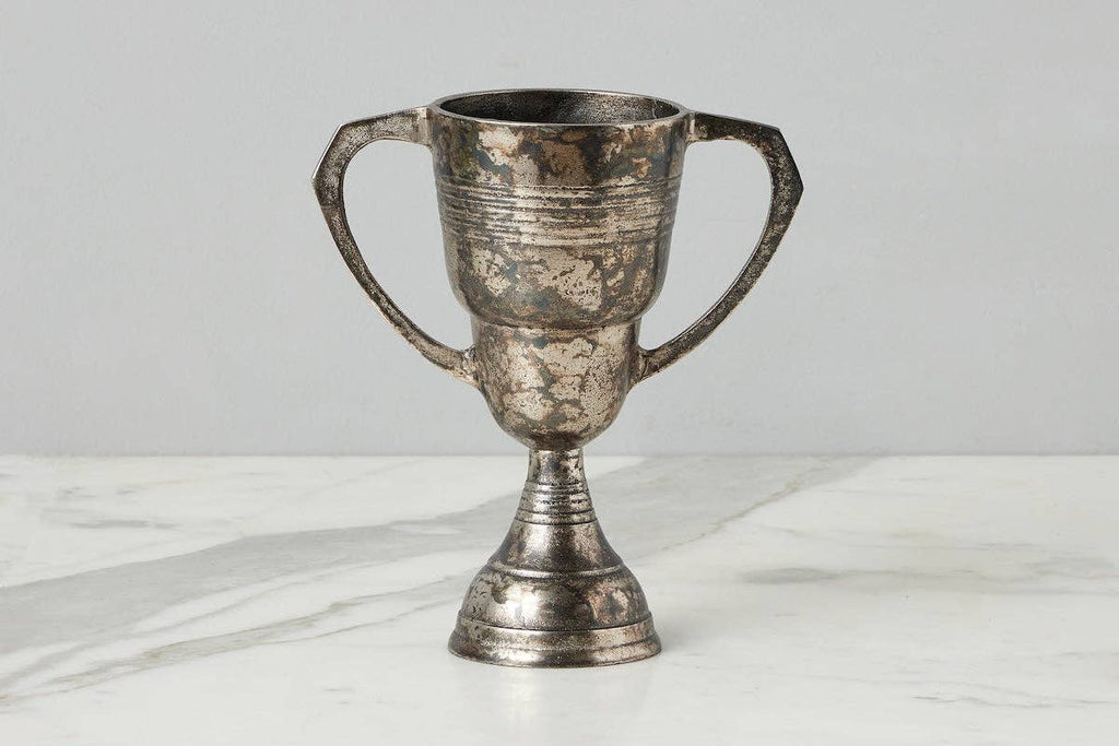 Vintage Trophy Cup, Large, Distressed Silver