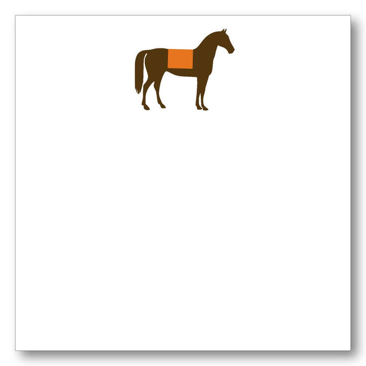 Horse Silhouette Orange Note Pad