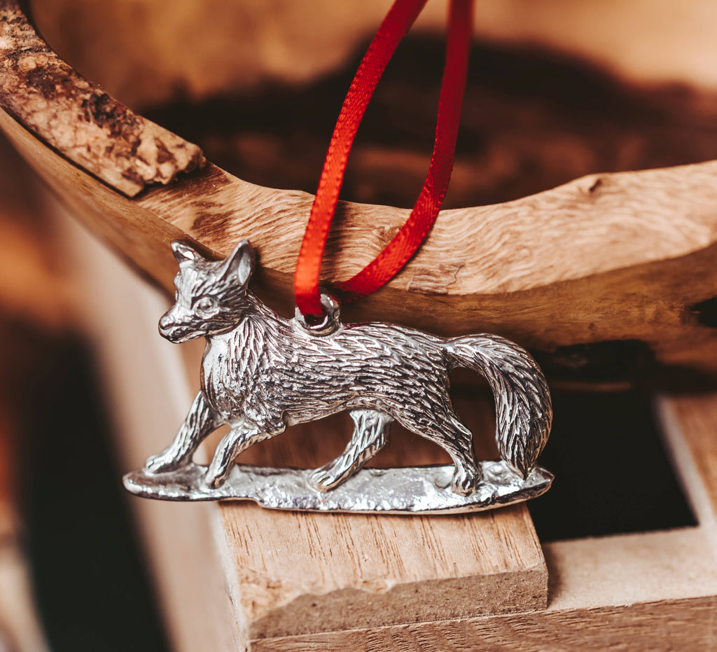 Pewter Wild Animals Christmas Ornament