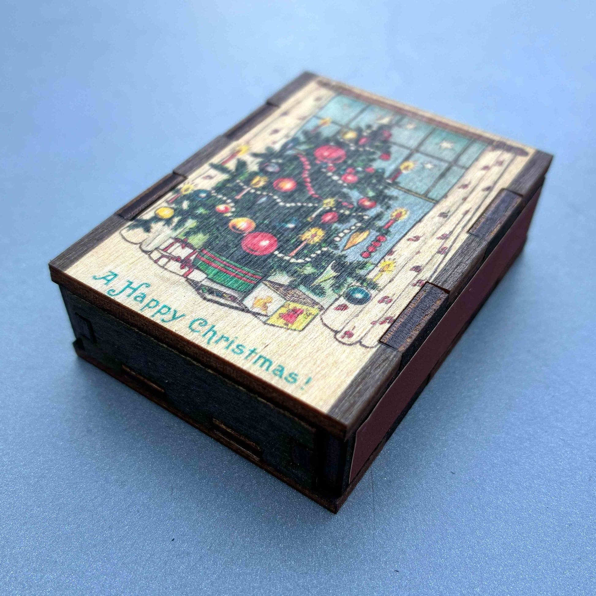 Christmas Tree Wooden Matchbox