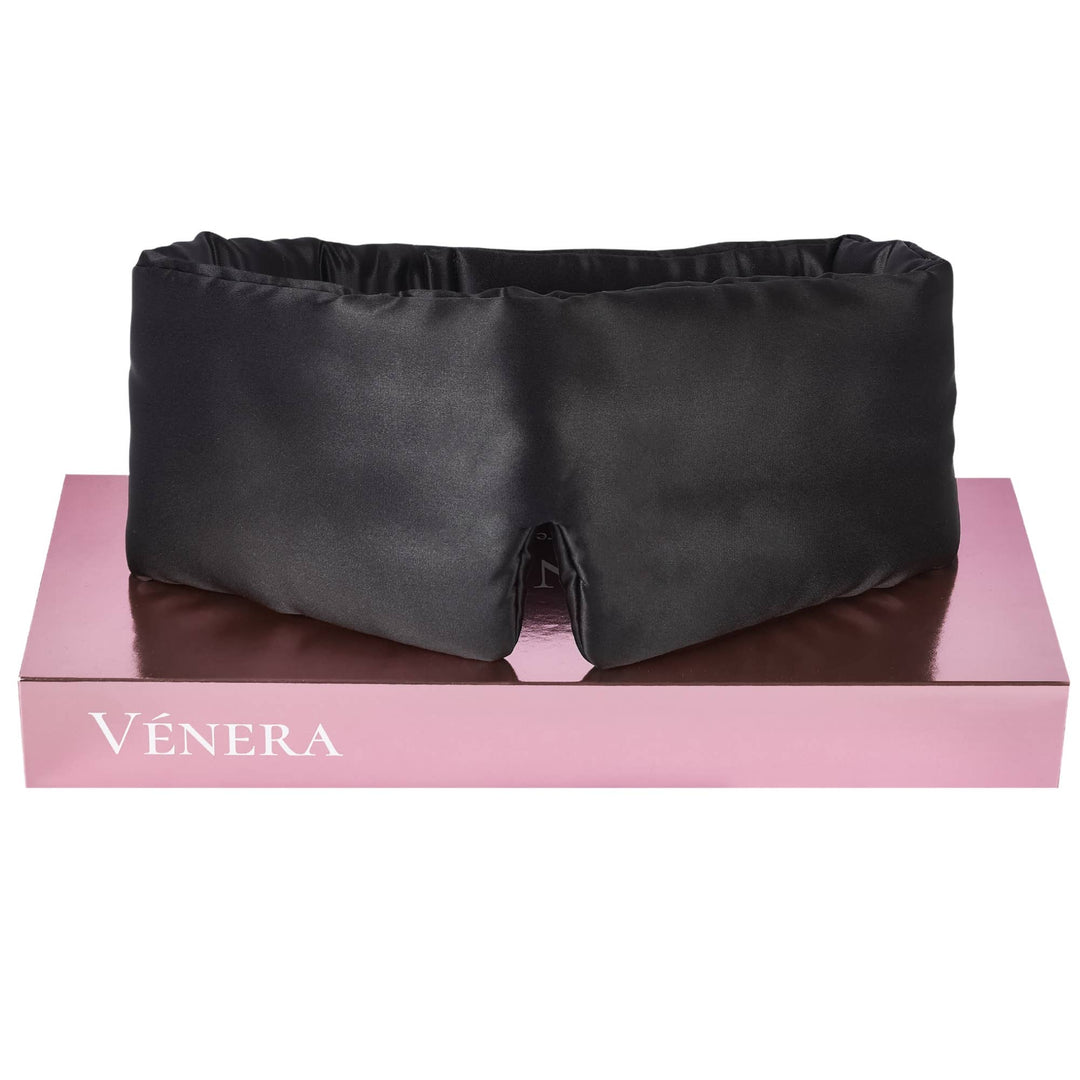 100% Organic Pure Silk Cloud Sleep Mask - Black - Maison and Mer