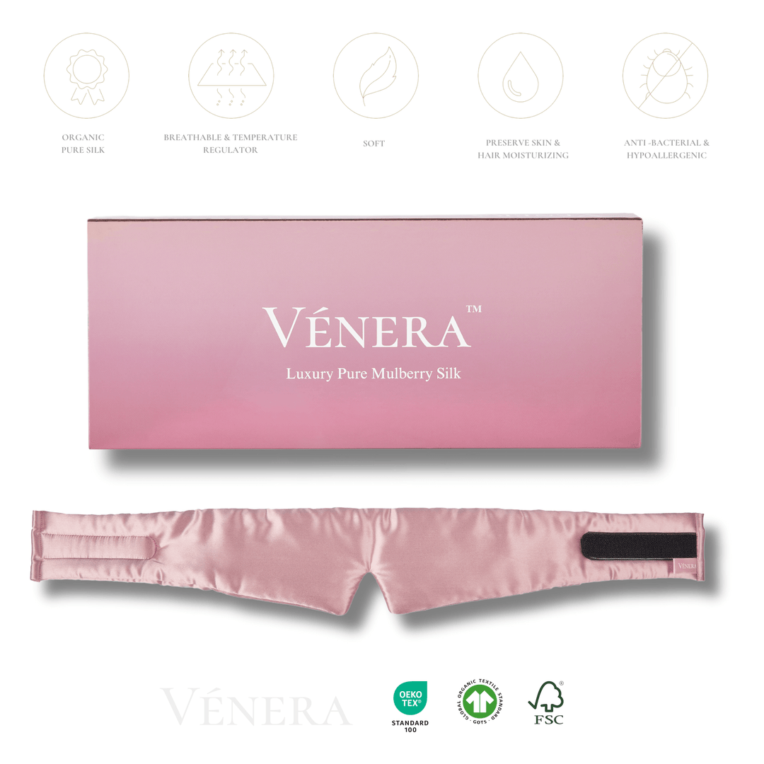 100% Organic Pure Silk Cloud Sleep Mask - Pink - Maison and Mer