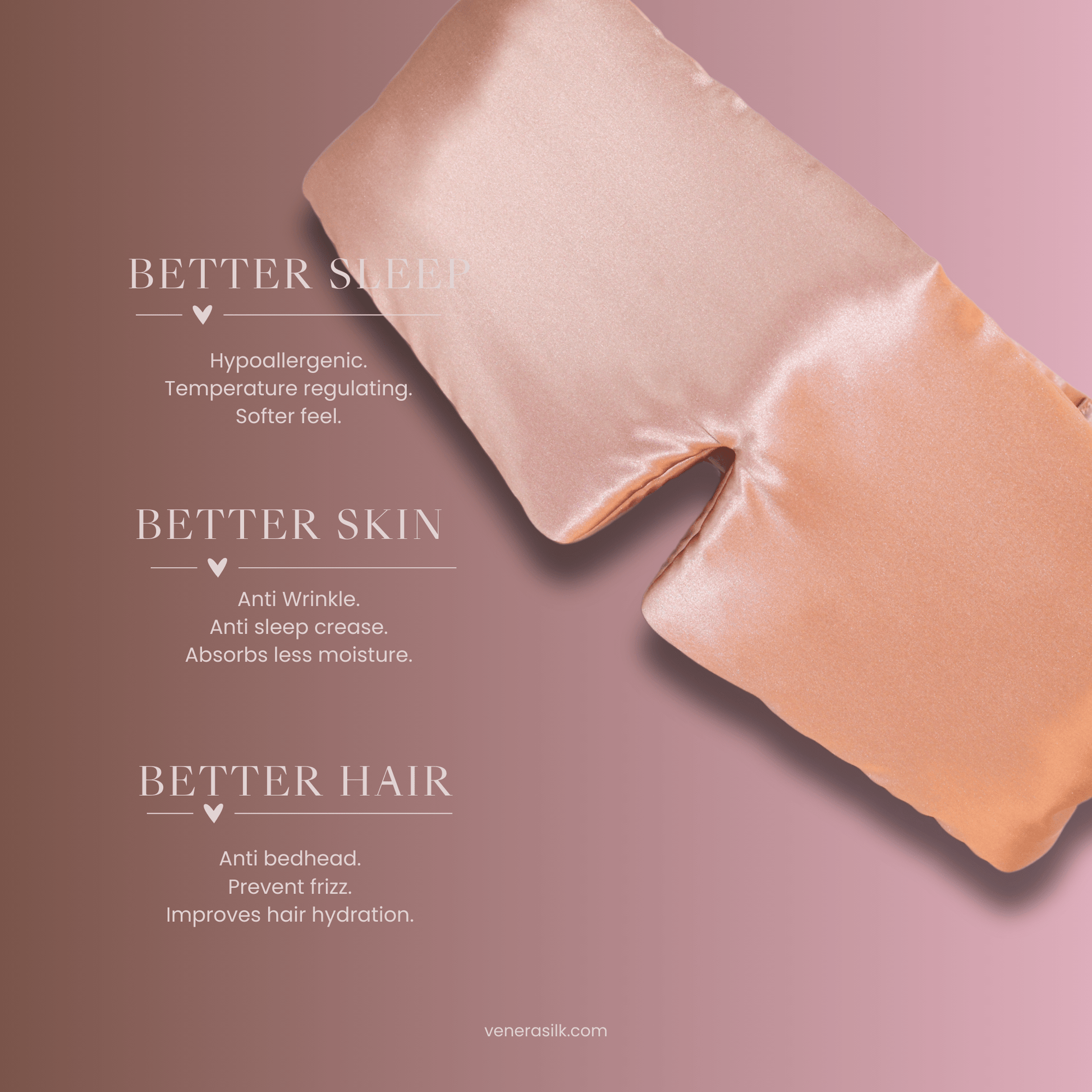 100% Organic Pure Silk Cloud Sleep Mask - Pink - Maison and Mer