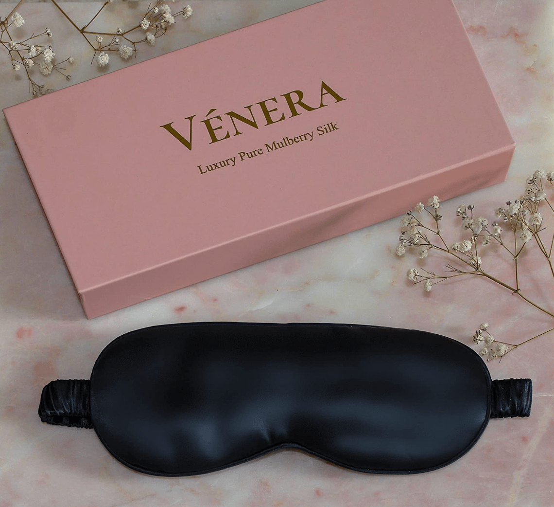 100% Organic Pure Silk Eye Mask - Black - Maison and Mer