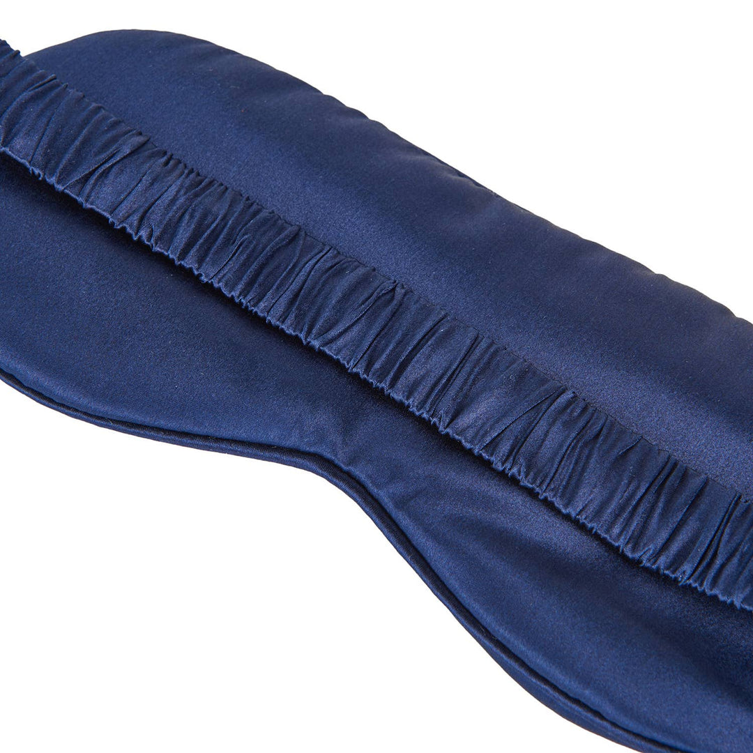 100% Organic Pure Silk Eye Mask - Navy Blue - Maison and Mer