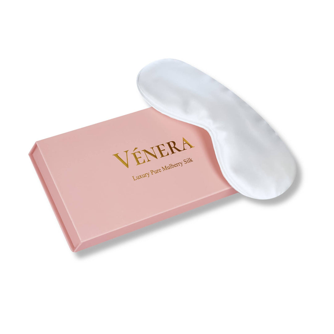 100% Organic Pure Silk Eye Mask - White - Maison and Mer