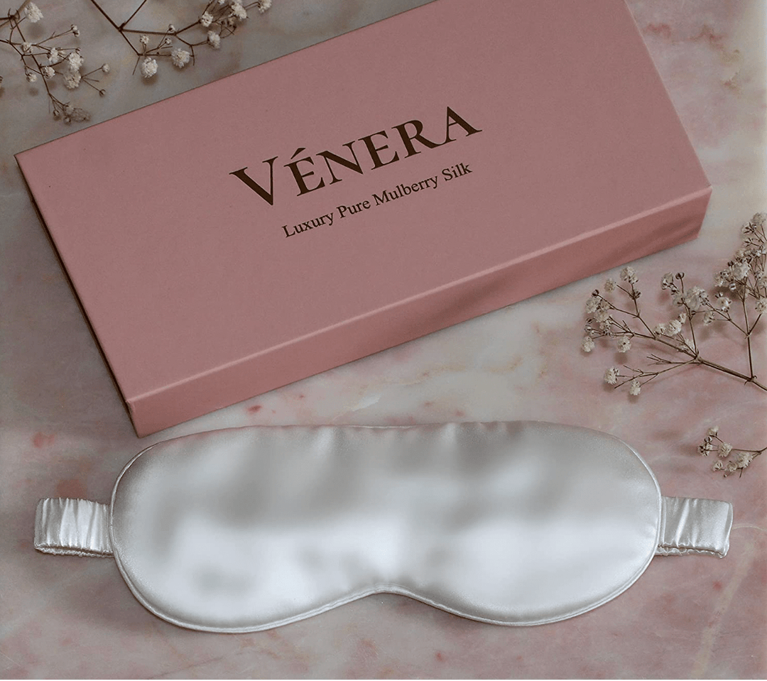 100% Organic Pure Silk Eye Mask - White - Maison and Mer