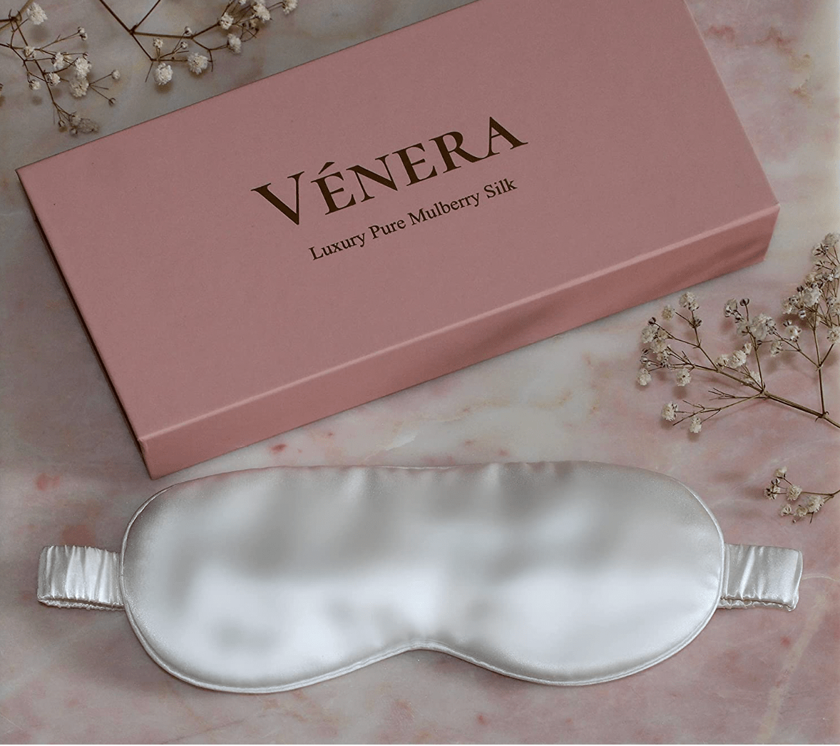 100% Organic Pure Silk Eye Mask - White - Maison and Mer