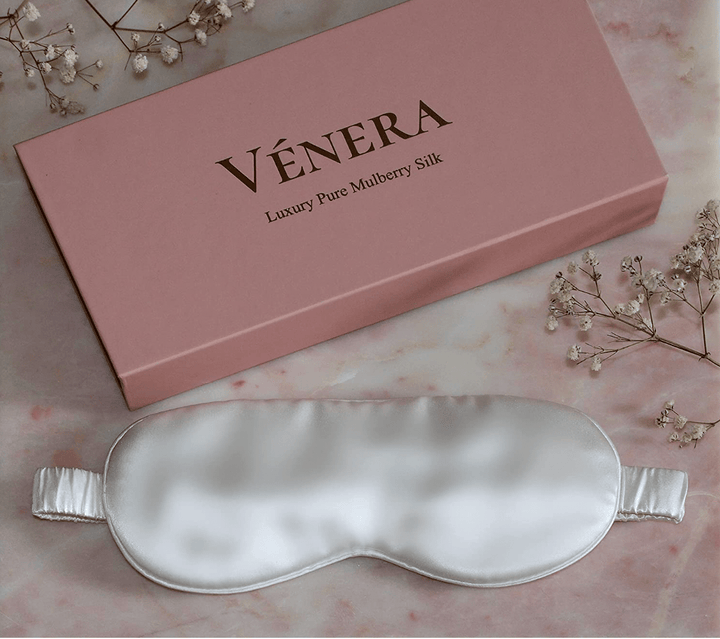 100% Organic Pure Silk Eye Mask - White - Maison and Mer