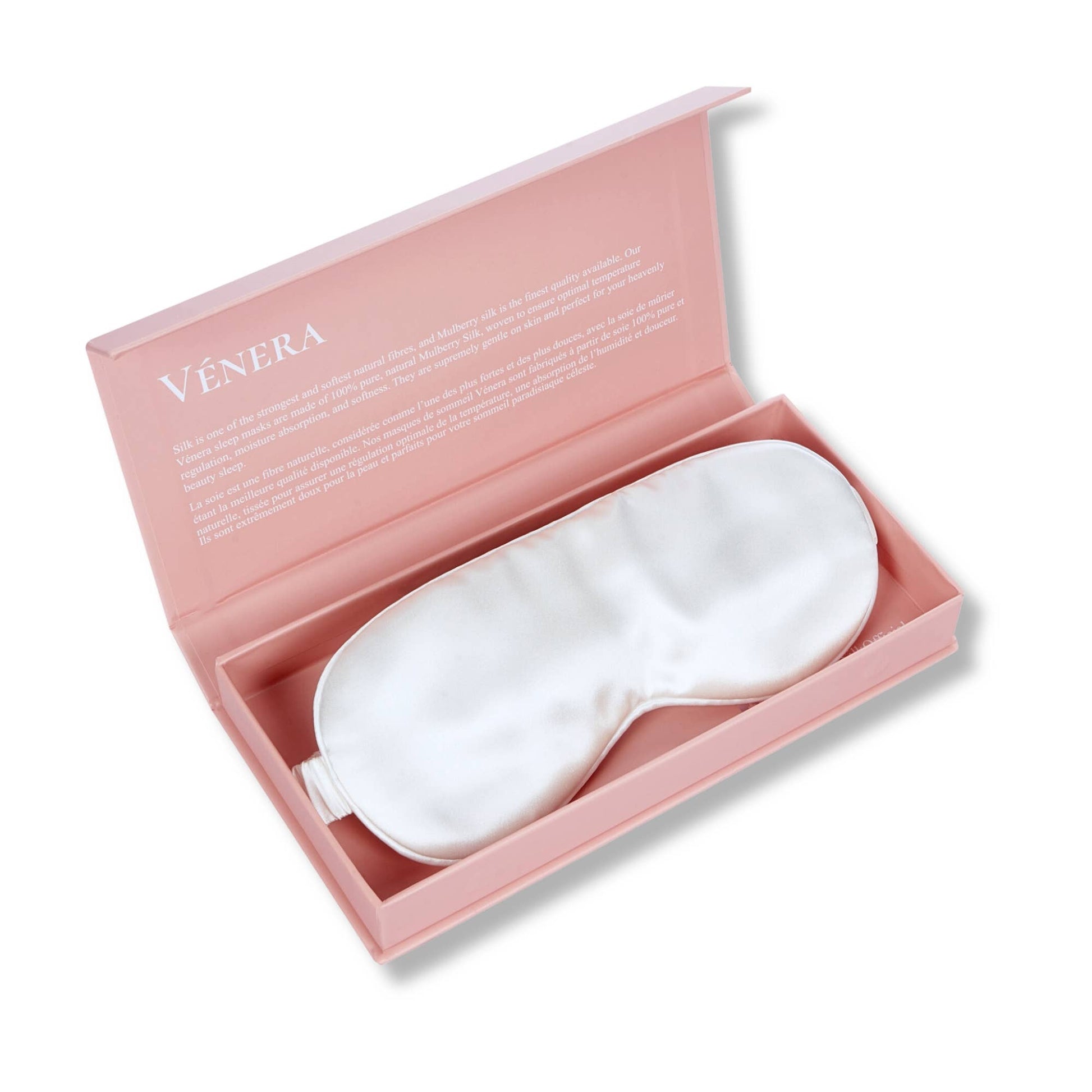 100% Organic Pure Silk Eye Mask - White - Maison and Mer