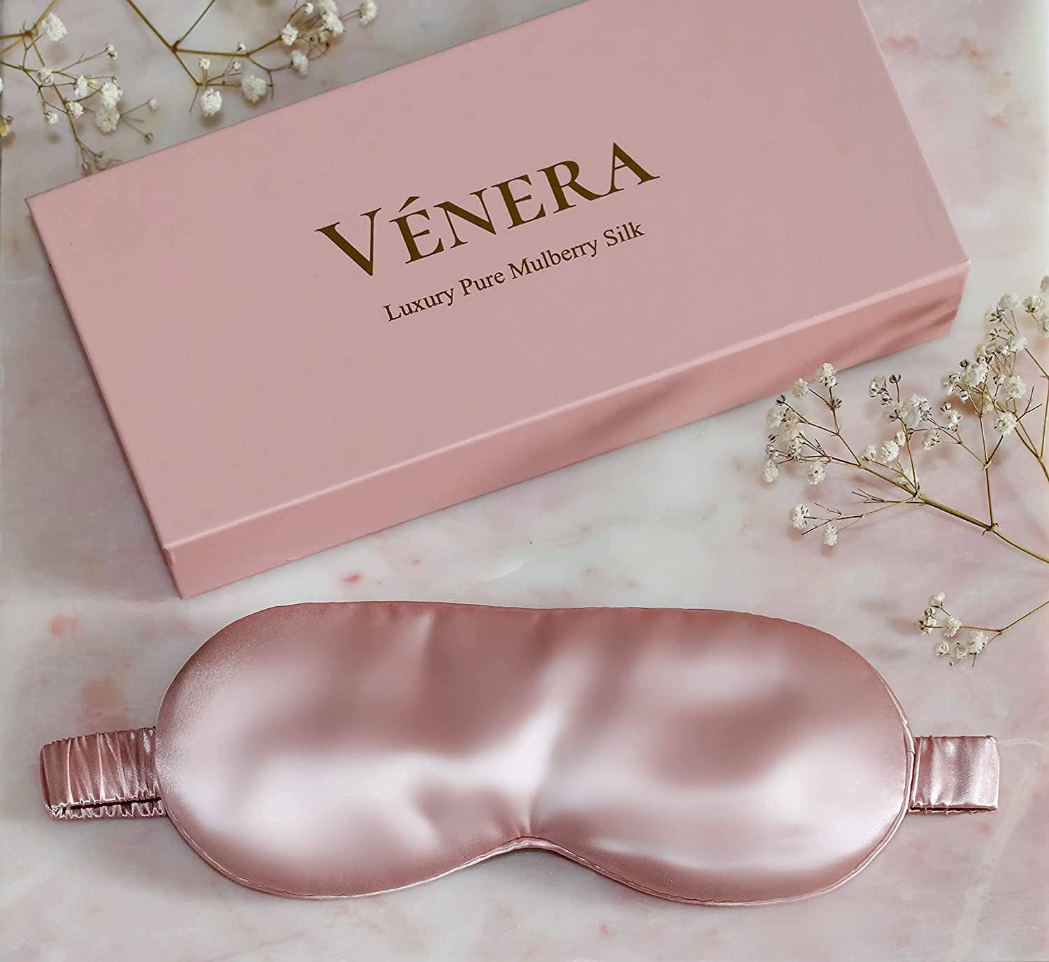 100% Organic Pure Silk Sleep Mask - Pink - Maison and Mer