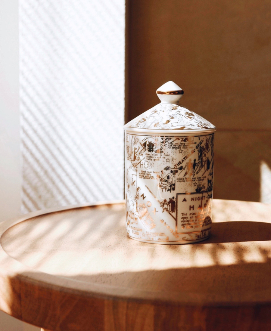 Speakeasy Harlem Map Ceramic Luxury Candle