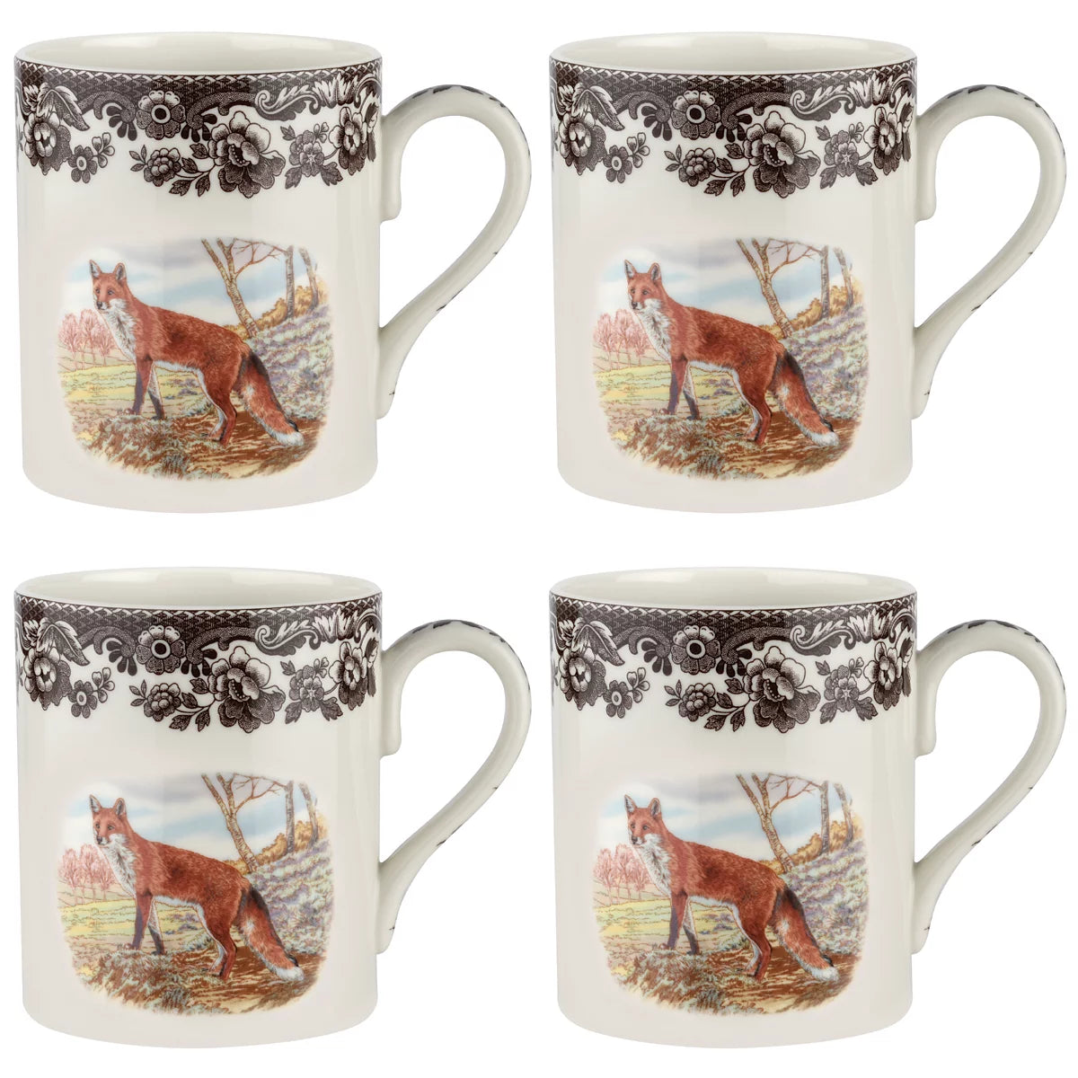 Spode Woodland Mug 16 oz (Red Fox)set of 4