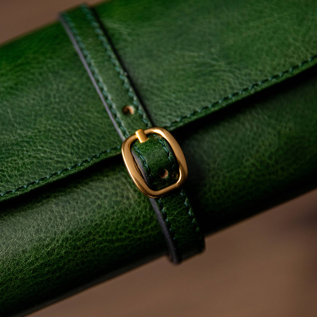 Estuche de viaje enrollable de cuero para joyas - Madame Bouvary